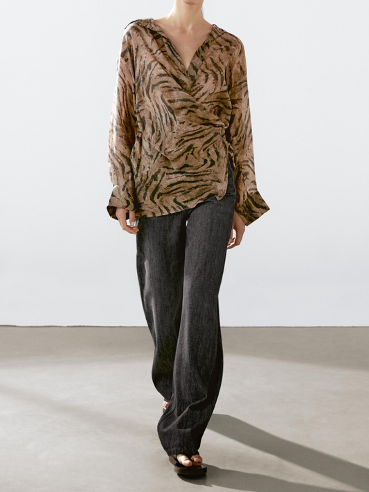 Fashion Animal Print Top