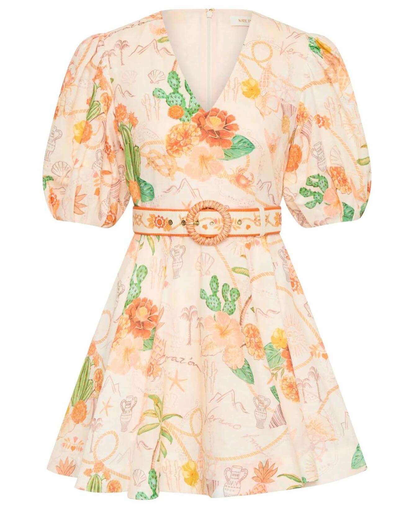 Short Puff Sleeves Mini Dress