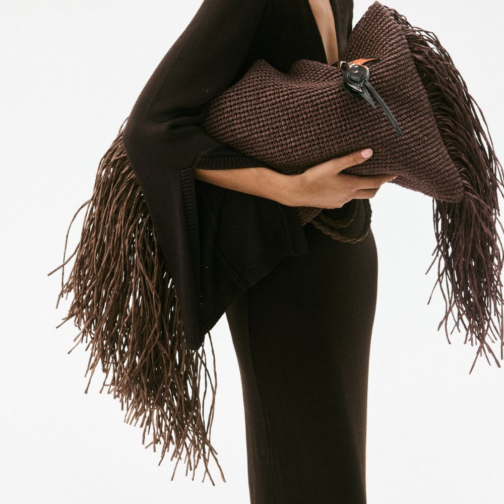 Fringed Straw Bag