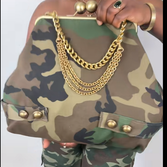Camo Clutch-(With Chain)