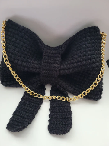 Cute Knit Bow Handbag