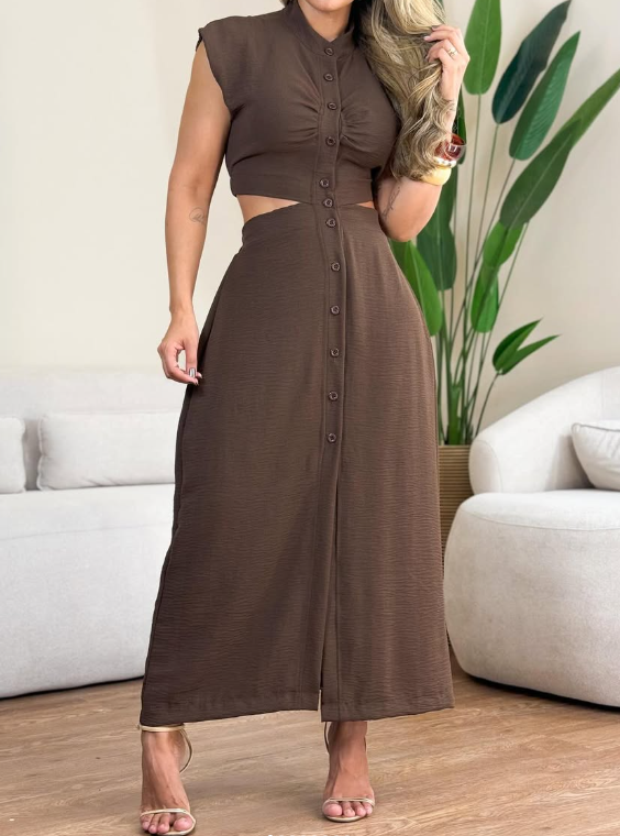 Chic Cutout Midi Dress