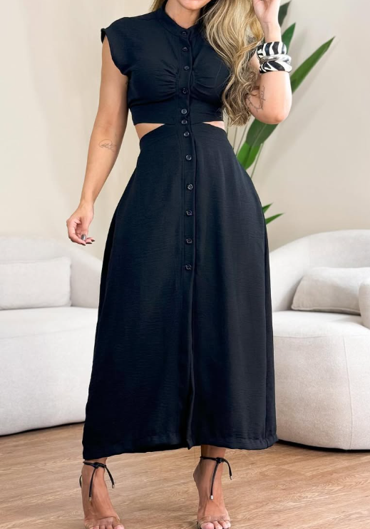 Chic Cutout Midi Dress
