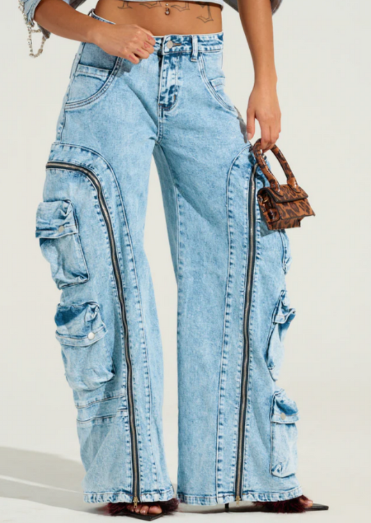 Real Chill Cargo Zip Jeans