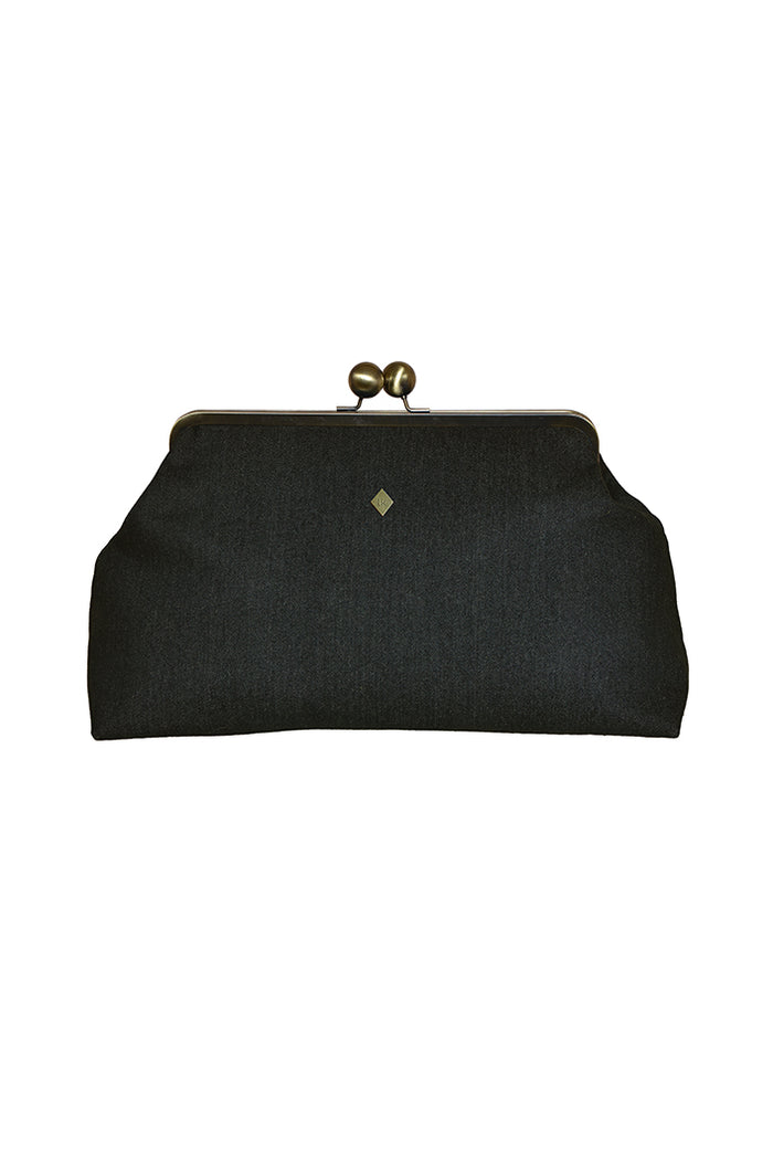 Oversize Coin Purse in Vintage Denim