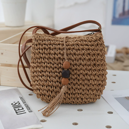 Beach Tassel Straw Bag