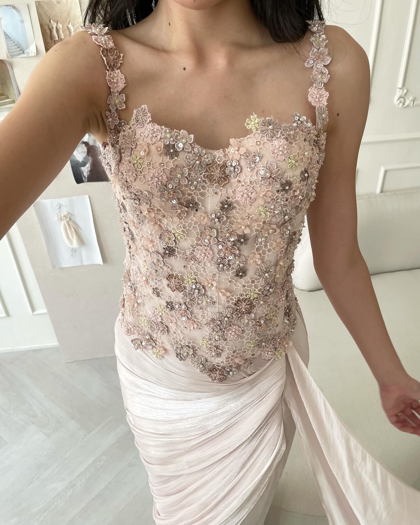 Azura Top Flower With Aurora Skirt