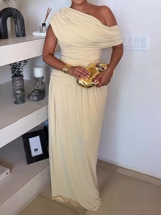Elegant Off-Shoulder Maxi Dress