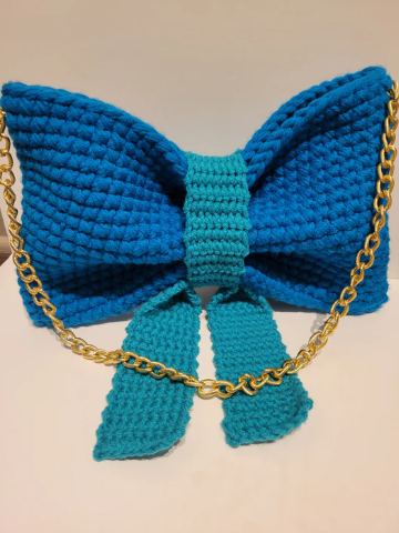 Cute Knit Bow Handbag