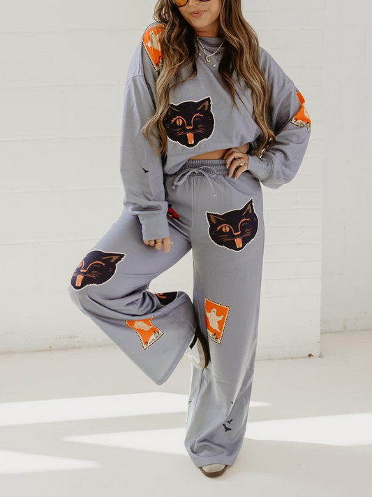 Halloween Pattern Pants Suit